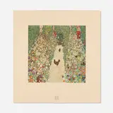 Gustav Klimt, Bauerngarten mit Hühnern (from the Eine Nachlese portfolio), 1931, collotype in colors on chine collé paper laid down on heavy cream wove paper