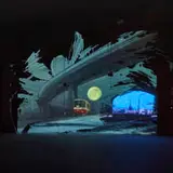 Kirill Chelushkin, All I understand about light and shadow (Blue Bridge), 2007, Styrofoam, projected video