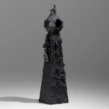 Terence Koh, The Voyage of Lady Midnight Snowdrops through Double Star Death (The Black Palace), 2005, mixed media