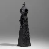 Terence Koh, The Voyage of Lady Midnight Snowdrops through Double Star Death (The Black Palace), 2005, mixed media