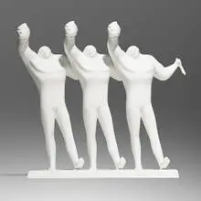 Cleon Peterson, Paint the Town (White), sculpture