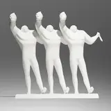 Cleon Peterson, Paint the Town (White), sculpture