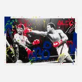 Alec Monopoly, The Greatest of All Time I, 2022, screenprint in colors with hand-painted elements