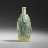Rare gourd vase by Taxile Doat for University City, 1913, crystalline-glazed porcelain, sold May 2023