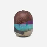 Untitled (from the Ocean Edge series) by Toshiko Takaezu, c. 1995, glazed porcelain, sold Apr 2023