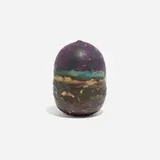 Untitled (from the Ocean Edge series) by Toshiko Takaezu, c. 1995, glazed porcelain, sold Apr 2023