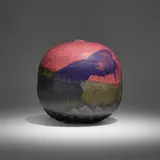 Untitled (with rattle) by Toshiko Takaezu, c. 1995, glazed porcelain, sold Apr 2023