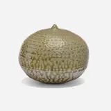 Untitled by Toshiko Takaezu, 1979, salt-glazed stoneware, sold Apr 2023