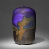 Untitled (with rattle) by Toshiko Takaezu, c. 1988, glazed porcelain, sold Apr 2023