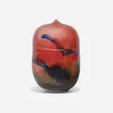 Untitled by Toshiko Takaezu, c. 1985, glazed porcelain, sold Apr 2023
