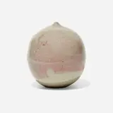 Untitled (with rattle) by Toshiko Takaezu, c. 1995, glazed stoneware, sold Apr 2023