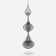 D'lisa Creager, Untitled (1222-01), 2022, hand-woven blackened copper wire