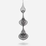 D'lisa Creager, Untitled (1222-01), 2022, hand-woven blackened copper wire
