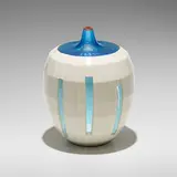 La Stanza di Marmo sulla Laguna vase by Yoichi Ohira, 1999, hand-blown glass canes with murrine, partial battuto surface, polished, sold Jan 2023