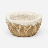 Glen Lukens, Rare bowl, c. 1940, crackle-glazed stoneware