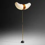 Akari light sculpture, model BB3-33S by Isamu Noguchi, c. 1955, bamboo, washi paper, cast iron, birch, sold Jan 2023
