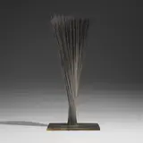 Untitled (Spray) by Harry Bertoia, c. 1971, stainless steel wire, silver-plated bronze, sold Jan 2023