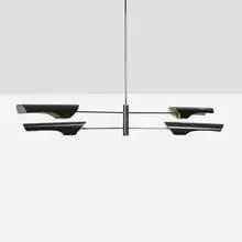 Torroja Cross chandelier, model 425 by David Weeks, 2011, powder-coated aluminum and steel, chrome-plated steel, sold Sep 2025