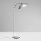 attribution Walter von Nessen, Floor lamp, c. 1930, aluminum, chrome-plated aluminum
