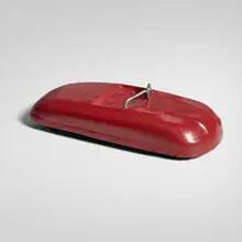 Playtime Company, Streamlined convertible toy car, c. 1955, enameled steel, steel, plastic
