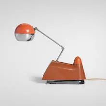 Hamilton Industries, Desk lamp, model 2510, c. 1960, chrome-plated metal, plastic