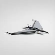 General Motors, GMC jet hood ornament, c. 1955, chrome-plated metal