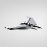 General Motors, GMC jet hood ornament, c. 1955, chrome-plated metal