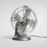 Inc. Wright Industries, Zephyr AirKooler fan, 1946, polished aluminum, chrome-plated steel
