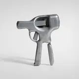 John Clark Industries, Krakall nut cracker, c. 1950, aluminum
