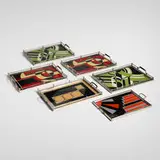 Art Déco, Collection of six geometric trays