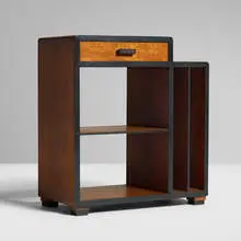 Art Déco, Occasional table, c. 1935, cherry with hand-painted details