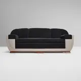 Art Déco, Sofa, c. 1935, velvet upholstery, mahogany