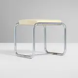 William Lescaze, Stool from the Philadelphia Savings Fund Society Building, 1931, chrome-plated steel, vinyl upholstery