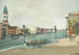Arbit Blatas, The view of the Doge's Palace and St Mark's Campanile across the Grand Canal, Venice; The Grand Canal; a pair