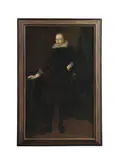 Daniel Mytens, Portrait of a gentleman, full-length, in black, oil on canvas