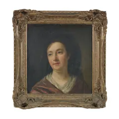 Nathaniel Hone R.A., Portrait of a lady, bust-length, oil on canvas, a fragment