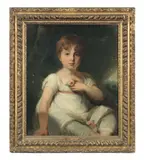 John Opie Ra, Portrait of a girl, seated, oil on canvas