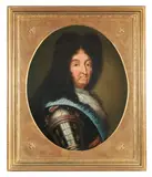 Hyacinthe Rigaud, Portrait of Louis XIV in armour, oil on canvas