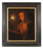 Godfried Schalcken, The Penitent Magdalen, in candlelight, oil on canvas