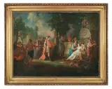 German School, Cyrus and Panthea (?), oil on canvas