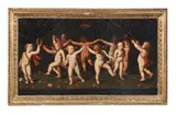 called Raphael Raffaello Sanzio, Putti dancing, oil on canvas