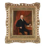 James Leakey, Portrait of a gentleman seated, oil on panel
