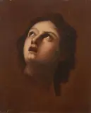 The head of a young man looking up by called Il Domenichino Domenico Zampieri, oil on canvas, sold Mar 2017