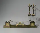 Französisch, Bronze, gegossen, ziseliert, brüniert, feuervergoldet