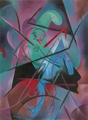 Hans Siebert von Heister, Grüne Woge, 1921, Öl auf Leinwand. Doubliert