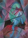 Hans Siebert von Heister, Grüne Woge, 1921, Öl auf Leinwand. Doubliert