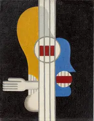 Hans Ticha, Trio, 1981, Öl auf Leinwand
