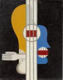Hans Ticha, Trio, 1981, Öl auf Leinwand