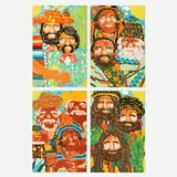 Koichi Sato, Ecstasy Journey, four works, 2020, screenprint in colors