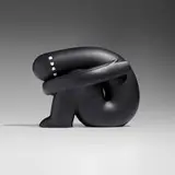 LY, Confused LUV (Small), 2022, hand-painted bronze